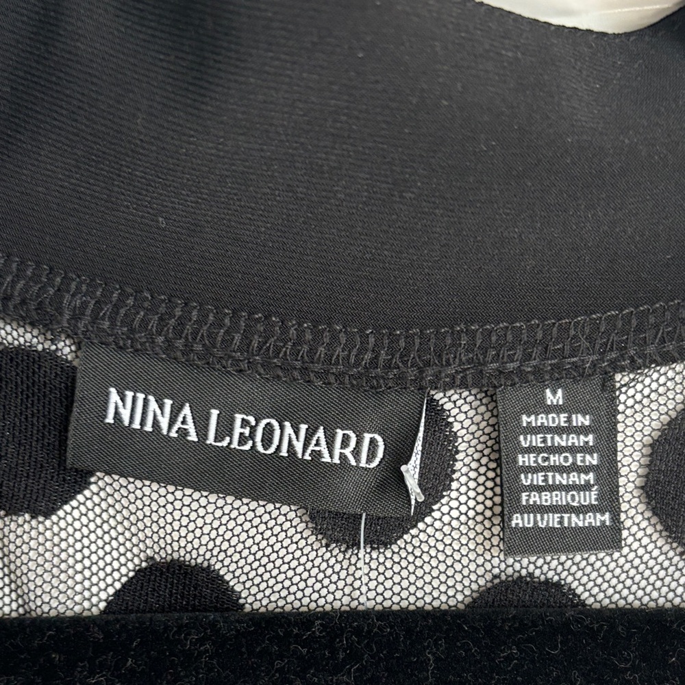 Nina Leonard Black Ruffle Open-Front Shrug - Picture 2 of 4